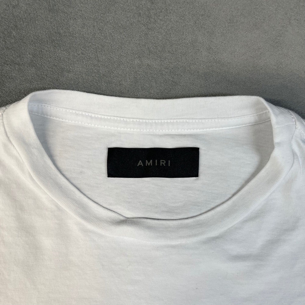 Amiri Floral Graphic T-Shirt Men's Size Large White Crewneck Tee - Picture 3 of 9
